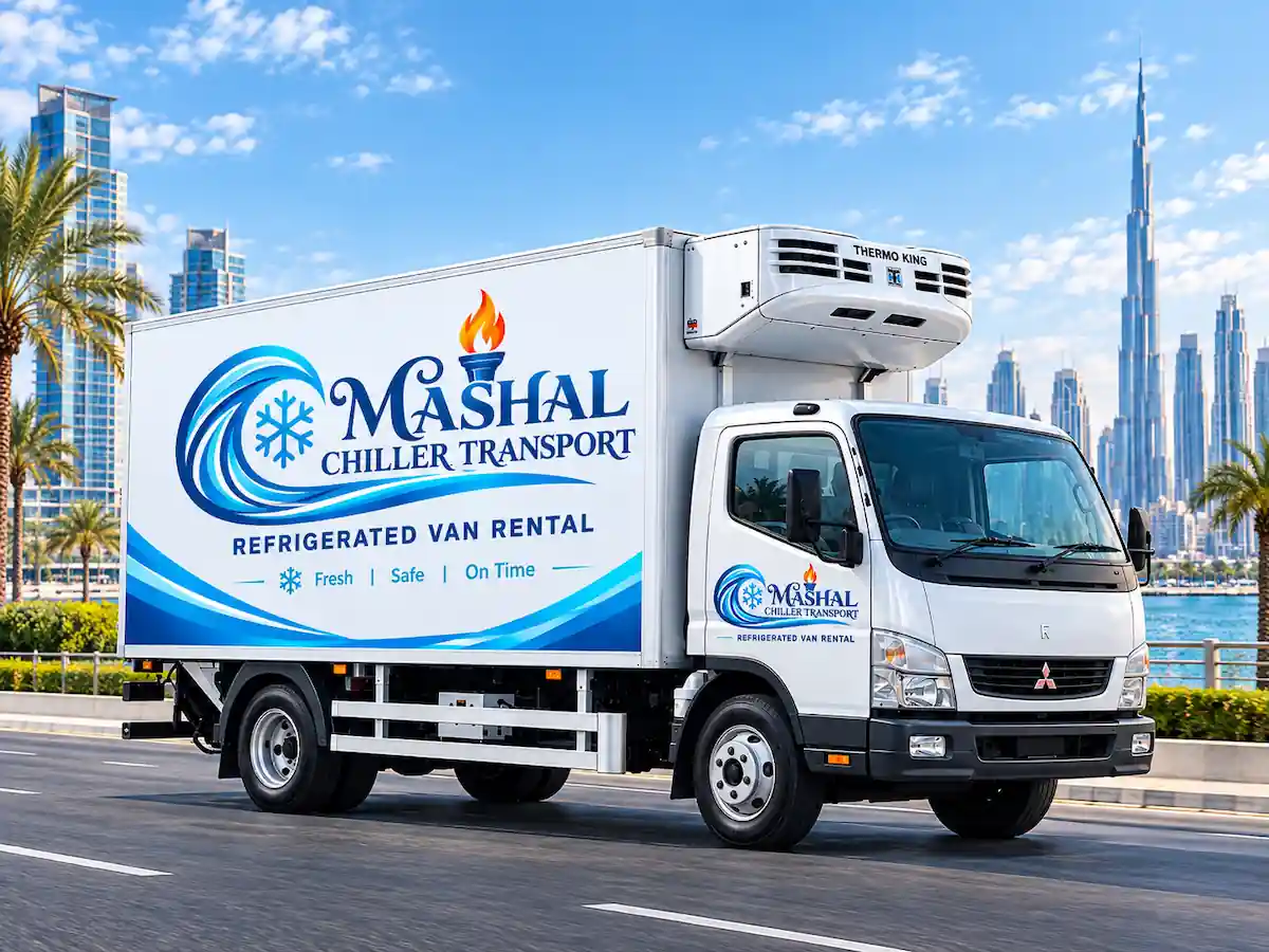 Isuzu N-Series chiller truck rental in the UAE — 3 and 5 ton refrigerated truck