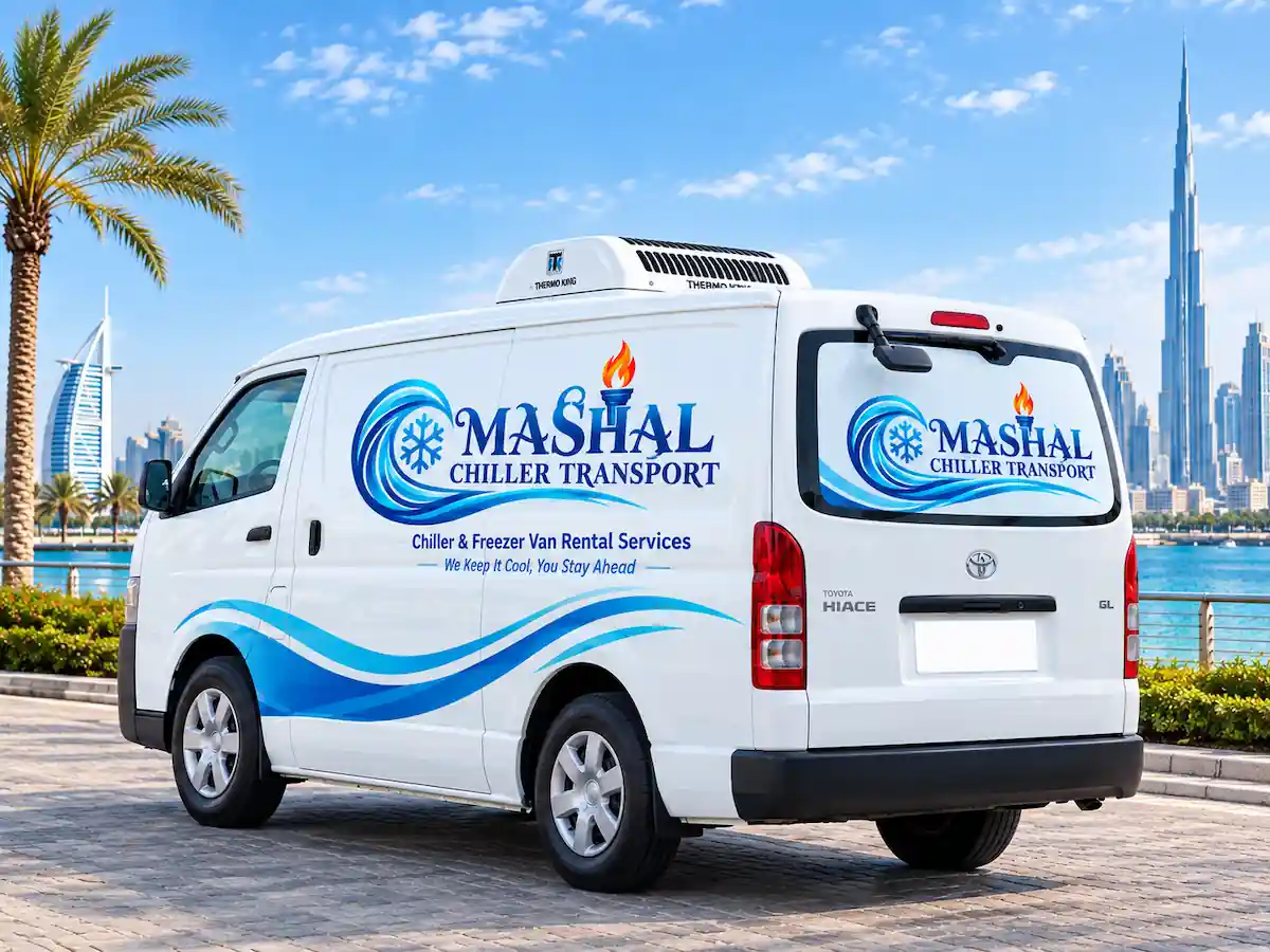 Toyota Hiace freezer van rental in Dubai — deep freeze van holding −18°C to −25°C