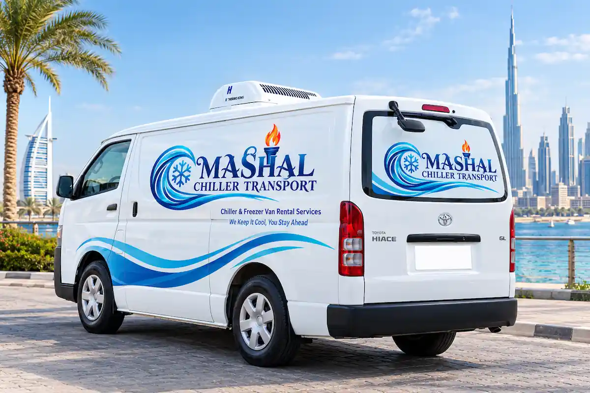 Freezer van rental Dubai — refrigerated van holding −18°C to −25°C